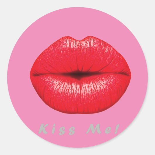 Rond 👄 Embrasse-Moi ! Sticker sexy pour vous ! (Devant)
