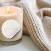 Rond EMMANUEL Cream Christmas Sticker #2