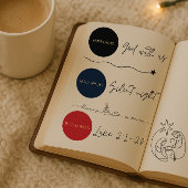 Rond EMMANUEL Minimalist Gold Sticker – Christmas Decor