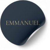 Rond EMMANUEL Navy  Christmas Sticker #3  