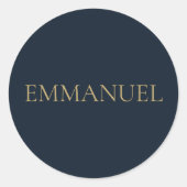 Rond EMMANUEL Navy  Christmas Sticker #3   (Devant)