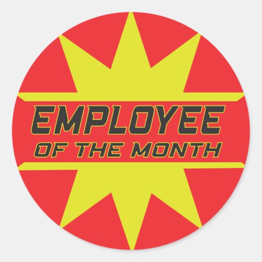 Rond Employé du mois Sticker (Devant)