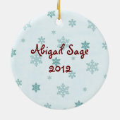 Rond En Céramique 1er ornement de chien de Noël pour bébé personnali (Dos)