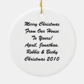 Rond En Céramique Arbre noir étoile rouge ornement (Dos)