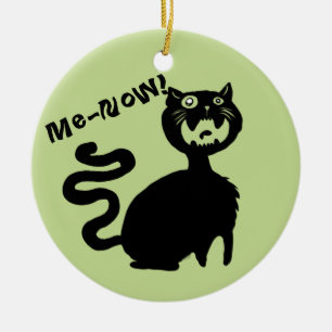 Rond En Céramique Chats affamés~ ornement
