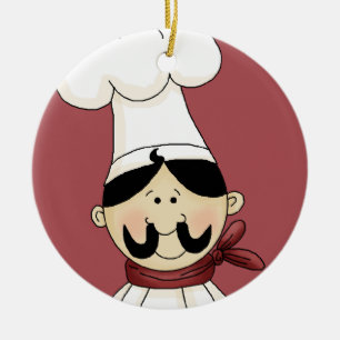 Rond En Céramique Chef Ornement