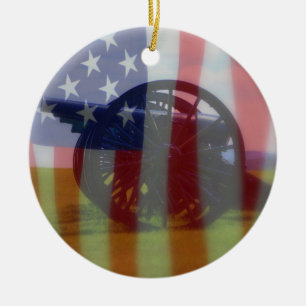 Rond En Céramique Drapeau et ornement canonique