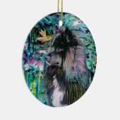 Rond En Céramique IHANA Lapphund Finlandais Ornement de Lappy (Droite)