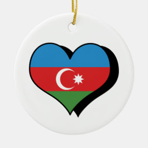Rond En Céramique Je t'aime Azerbaïdjan Ornement