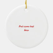 Rond En Céramique Joyeux ornement de chiot stupide (Dos)