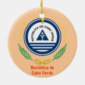 Rond En Céramique Le CAP VERT * ornement fait sur commande de Noël (Dos)