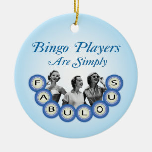 Rond En Céramique Les joueurs de bingo-test sont ornement simplement