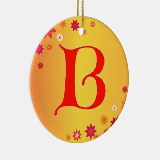 Rond En Céramique Lettre B Ornement (Droite)
