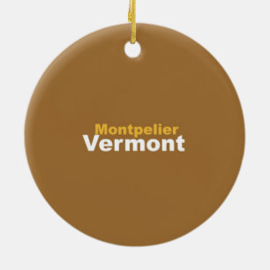Rond En Céramique Montpelier, Ornement du Vermont