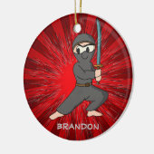 Rond En Céramique Ninja Boy Design Ornement (Gauche)