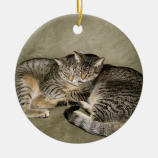 Rond En Céramique Ornement adorable de chat