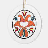 Rond En Céramique Ornement amish de Noël de style (Gauche)