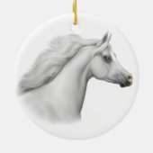 Rond En Céramique Ornement Arabe blanc de cheval (Dos)