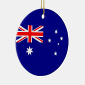 Rond En Céramique Ornement avec drapeau d'Australie (Droite)
