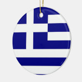 Rond En Céramique Ornement avec drapeau de la Grèce (Gauche)
