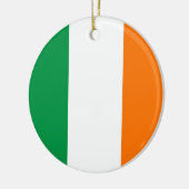 Rond En Céramique Ornement avec drapeau d'Irlande (Gauche)