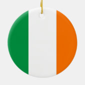 Rond En Céramique Ornement avec drapeau d'Irlande (Dos)