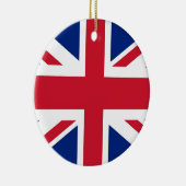 Rond En Céramique Ornement avec drapeau du Royaume-Uni (Droite)