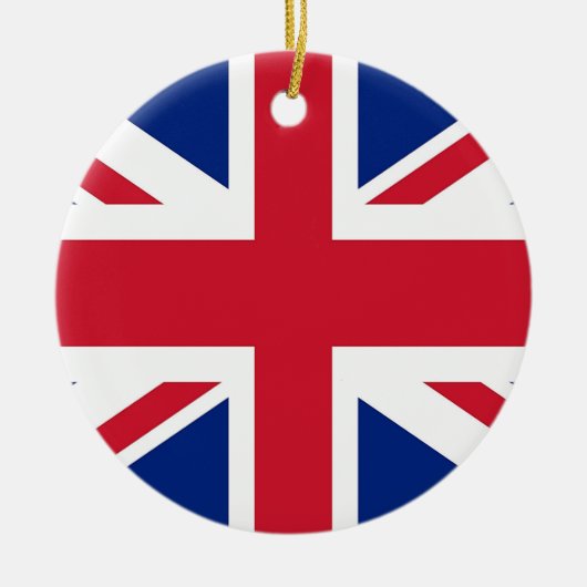 Rond En Céramique Ornement avec drapeau du Royaume-Uni (Devant)