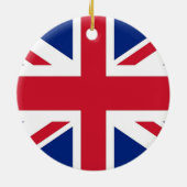 Rond En Céramique Ornement avec drapeau du Royaume-Uni (Dos)