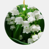 Rond En Céramique Ornement blanc du muguet (Dos)