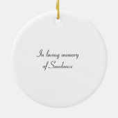 Rond En Céramique Ornement commémoratif à cheval (Dos)