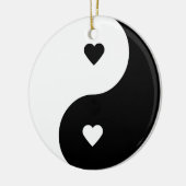 Rond En Céramique Ornement d'amour de Yin Yang (Gauche)