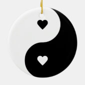 Rond En Céramique Ornement d'amour de Yin Yang (Dos)