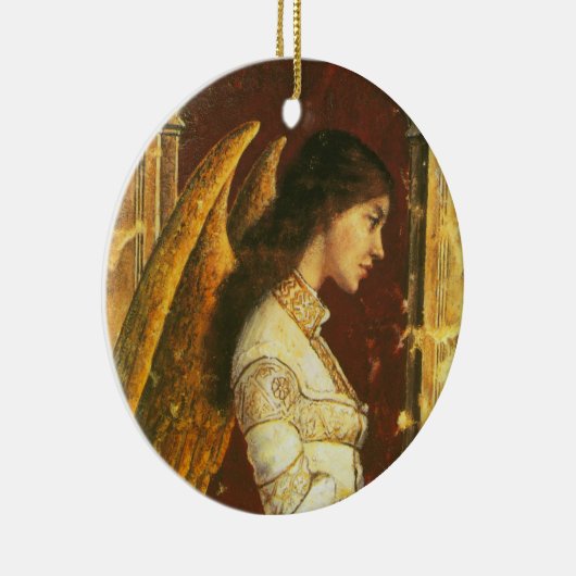 Rond En Céramique Ornement d'ange de fresque (Droite)