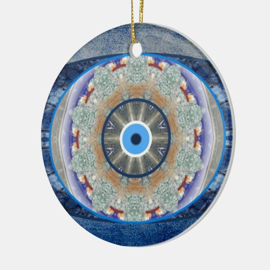 Rond En Céramique Ornement d'arbre de Noël de protection "d'oeil (Gauche)