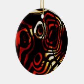 Rond En Céramique Ornement d'art Abstrait (Droite)