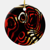 Rond En Céramique Ornement d'art Abstrait (Dos)