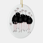 Rond En Céramique Ornement d'autruche (Droite)