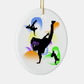 Rond En Céramique Ornement de B-Boying (Droite)