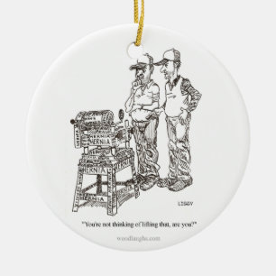 Rond En Céramique Ornement de bande dessinée d'hernie (rond, ovale,