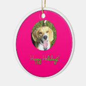 Rond En Céramique ornement de beagle (Gauche)