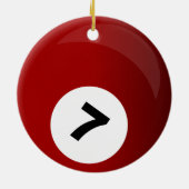 Rond En Céramique ornement de billiards (Dos)