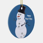 Rond En Céramique Ornement de cadeaux de Noël de lanceurs de bowling (Droite)