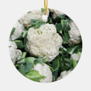 Rond En Céramique Ornement de chou-fleur