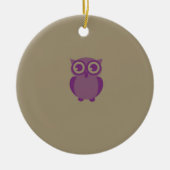 Rond En Céramique Ornement de chouette (Devant)