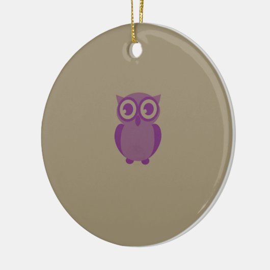 Rond En Céramique Ornement de chouette (Gauche)