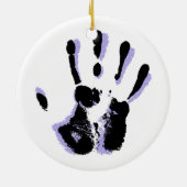 Rond En Céramique Ornement de coups de main (Dos)