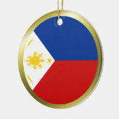 Rond En Céramique Ornement de drapeau de Philippines (Gauche)