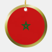 Rond En Céramique Ornement de drapeau du Maroc (Dos)