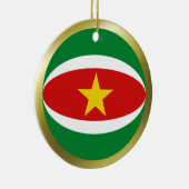 Rond En Céramique Ornement de drapeau du Surinam (Droite)